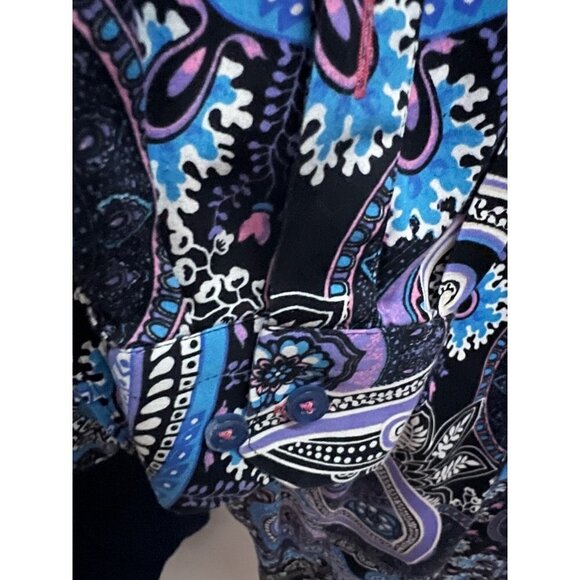 Jared Lang Mens Paisley Button Front Shirt Medium Cotton Sato 7689S Wearable Art - Picture 5 of 9